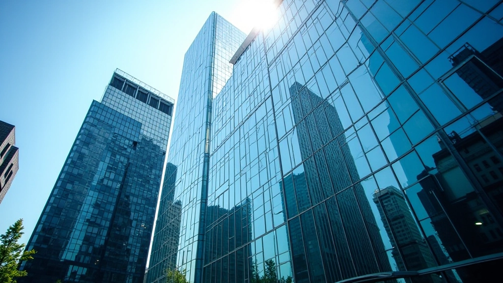 Modernes Geschäftsgebäude im Finanzdistrikt